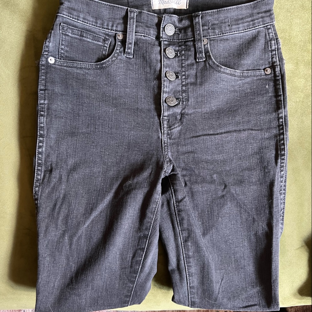 Madewell 10” High Rise Skinny Jeans Black Wash
